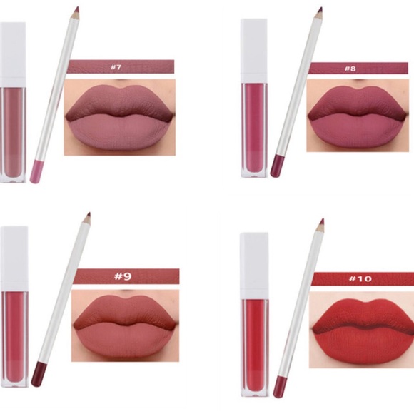 Matte Lipstick Kit Makeup Cosmetic Hyaluronic Acid Aloe Vera Pigment Sunscreen - Picture 2 of 10